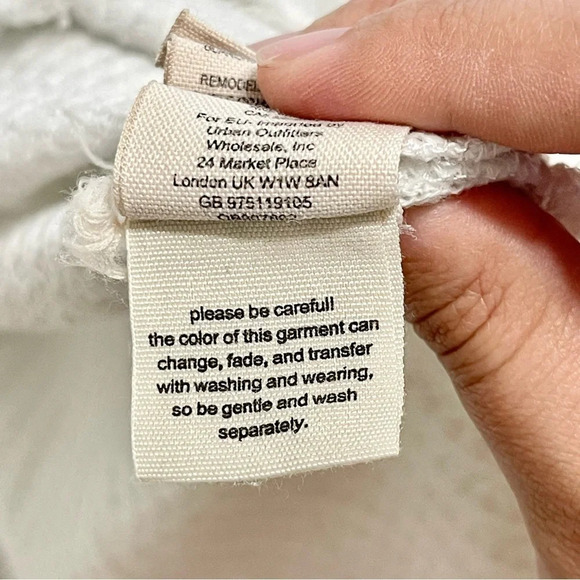 Free People Waffle Ivory Cowl Neck Longsleeve Thermal Top XS - Picture 6 of 6